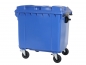 Preview: Müllgroßbehälter 1100 Liter - Rollbarer Müllbehälter blau