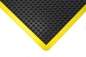 Preview: Arbeitsplatzmatte - Industriematte mit Noppenoberfläche 0,6 m x 0,9 m schwarz/gelb