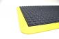 Preview: Arbeitsplatzmatte - Industriematte mit Noppenoberfläche 0,6 m x 0,9 m mit mehr Sicherheit durch gelben Rand