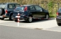 Preview: Parkplatzsperre mit Absperrketten aus Kunststoff rot/weiß