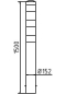 Preview: Skizze: Poller 1500 mm (H) Ø 152 mm