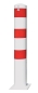 Preview: Rammschutzpoller Ø 193 mm für Dübelbefestigung, weiß/rot