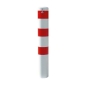 Preview: Rammschutzpoller, Ø 193 mm, 5  m herausnehmbar, weiß/rot