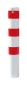 Preview: Absperrpoller, 2 m lang, Ø 193 mm, weiß/rot