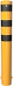 Preview: Poller 1,5 m lang, mit 193 mm Ø zum Einbetonieren, gelb/schwarz