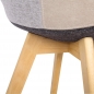 Preview: Polsterstühle - Nino Esstischstühle mit Leinenbezug grau-khaki (Detail)