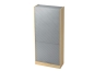 Preview: Rolladenschrank, 90 x 40 x 200,4 cm (B x T x H), ahorn/silber