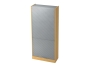 Preview: Rolladenschrank, 90 x 40 x 200,4 cm (B x T x H), buche/silber