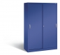 Preview: Büro Schiebentürenschrank aus Metall 1950 x 500 x 1200 mm (H x T x B) RON 2000 blau/blau