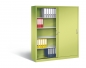 Preview: Büro Schiebentürenschrank aus Metall 1950 x 500 x 1600 mm (H x T x B) RON 2000 grün/grün