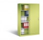 Preview: Büroschrank aus Metall mit Schiebetüren grün/grün