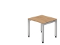 Preview: Schreibtisch 80 x 80 cm Vierbeiner Typ J80, asteiche