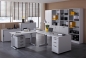 Preview: Weiße Büroschränke mit Schreibtisch Typ U