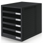 Preview: Schubladenbox offen für Büroschränke und Büroregale in schwarz