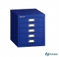 Preview: Büro-Schubladenschrank (blau) mit 5 Schubladen