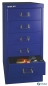 Preview: Blauer Büroschubladenschrank mit 6 Schubladen