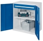 Preview: Schwerlast-Werkzeugschrank blau. Sortier-System Typ 66: Materialschrank mit 1 x Schublade u. 1 x Fachboden.
