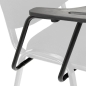 Preview: Seminarstühle mit Schreibtablett u. extra robustem, lackiertem Metallrohr.