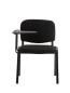 Preview: Seminarstühle K2  mit Schreibplatte, Stoffbezug schwarz, Stoff, 100% Polyester