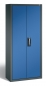Preview: Sichtlagerkästenschrank mit 138 Sichtlagerkästen - 300 mm tief anthrazit mit blauen Türen