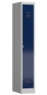 Preview: Umkleidespind Typ LL11 mit einem Abteil, lichtgrau/enzianblau