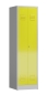 Preview: Spindschrank Typ LL1 500 mm breit mit 4 Fachböden lichtgrau/zinkgelb