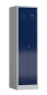 Preview: Spindschrank Typ LL1 500 mm breit mit 4 Fachböden lichtgrau/enzianblau