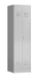 Preview: Spindschrank Typ LL1 500 mm breit mit 4 Fachböden lichtgrau/lichtgrau