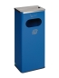 Preview: Preisgünstiger Standascher mit Abfallbehälter enzianblau (RAL 5010)