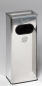 Preview: Standascher mit Abfallbehälter Edelstahl, poliert