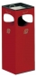 Mobile Preview: Standascher rot mit Abfallbehälter 4-fach Einwurf