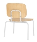 Preview: Stuhl für Schwergewichtige bis 250 kg mit Holzsitz und weißem Gestell (Rückansicht)