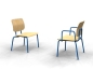 Preview: XXL Stühle für Adipositaspatienten mit Holzsitzen