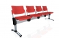 Preview: Traversenbank klappbaren oder starren Kunststoffsitzen rot/verchromt (4-Sitzer)