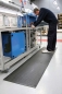 Preview: Industriematte verbindbar - Arbeitsplatzmatten 0,6 m x 0,9 m schwarz drei Teile verbunden