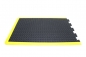 Preview: Verbindbare Noppen-Industriematten 0,6 m x 0,9 m schwarz/gelb (Endstück)