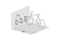 Preview: Skizze 2: Fahrradständer für die Wandmontage im günstigen 5er-Set, 90°