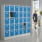 Preview: Fächerschränke, zum Schutz von Wertsachen mit blauen Türen