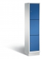 Preview: Fächerschrank Clark mit drei breiten Fächern. Farben: lichtgrau/enzianblau
