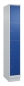 Preview: Schließfachschrank mit 4 Fächern, 300 x 1950 (B x H), lichtgrau/enzianblau