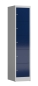 Preview: Wertfachschrank mit 5 breiten Abteilen, lichtgrau/enzianblau - RAL 7035/5010