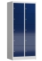 Preview: Fächerschrank mit 2 x 5 Fächern Typ LL118, lichtgrau/enzianblau - RAL 7035/5010