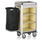 Preview: Zimmerservicewagen für Reinigungskräften im Hotel inkl. Wäschesack
