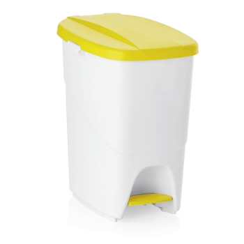 Erweiterbarer Abfallbehälter 25 l Inhalt Typ AB 120 mit gelbem Deckel
