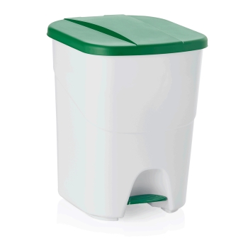 Abfallbehälter zur Müllentsorgung und Mülltrennung mit Deckel in grün