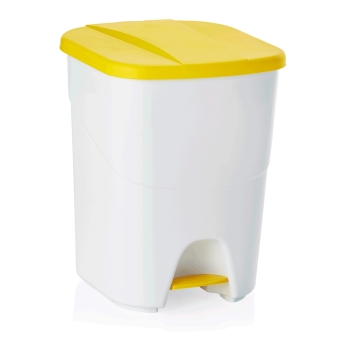 Abfallbehälter zur Müllentsorgung und Mülltrennung mit Deckel in gelb