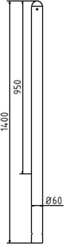 Absperrpfosten Skizze Typ SP101