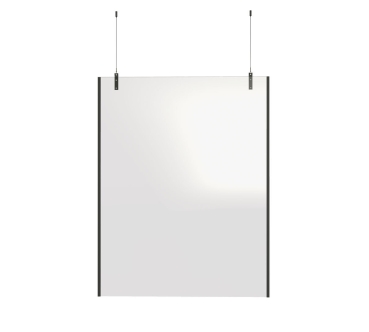 Spuckschutz Hygienewand – Fintabo® Trennwand hängend 1,2 x 1,4 m (B x H) Acrylglas