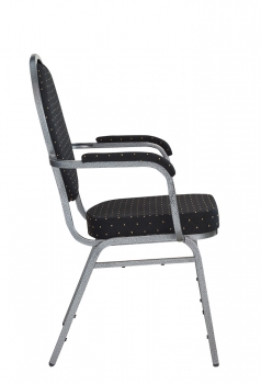 Bankettstühle mit Armlehne stapelbar Modell Wilhelm (Seitenansicht)