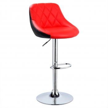Barhocker - Medina Design Barstühle mit Kunstlederbezug rot (+schwarz)